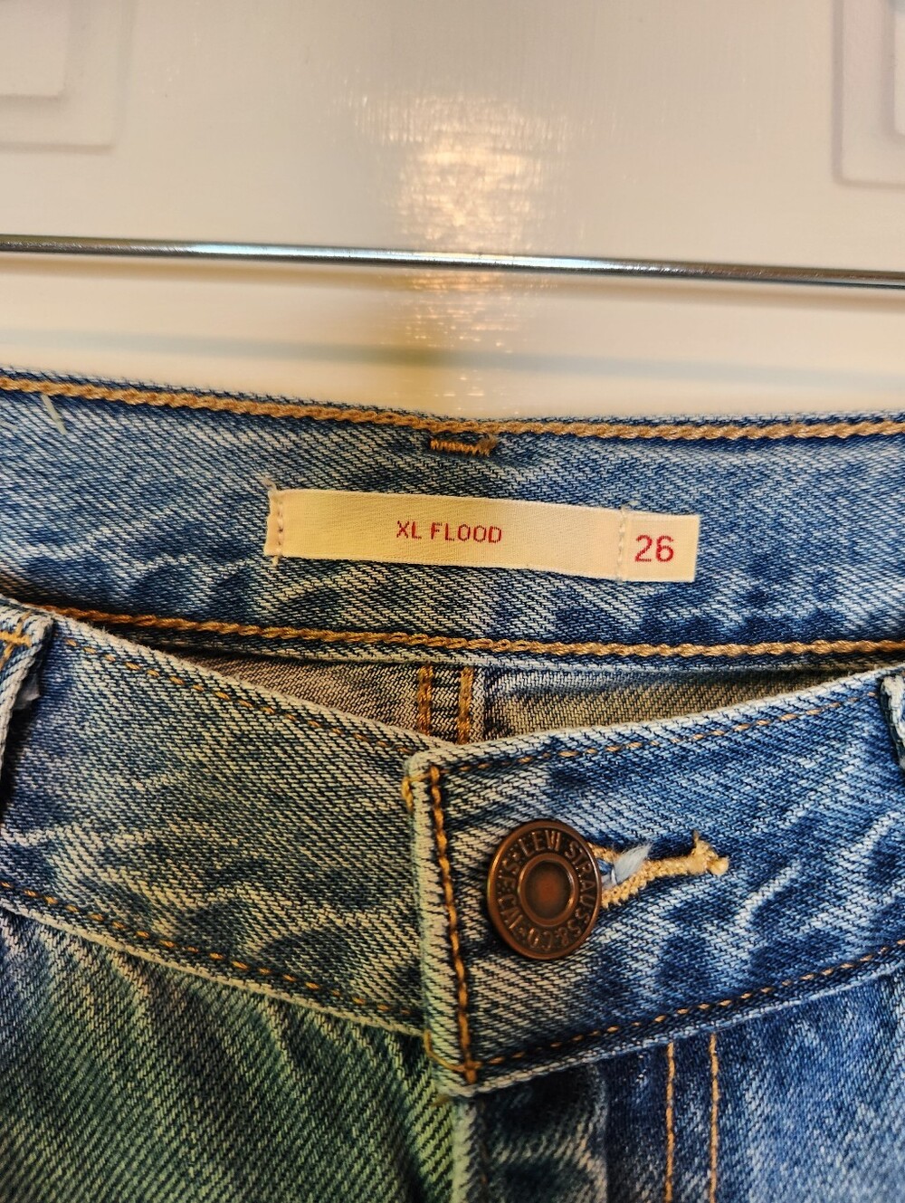 Levi's XL Flood Wide Leg Baggy Jeans Size 26 - Picture 4 of 6